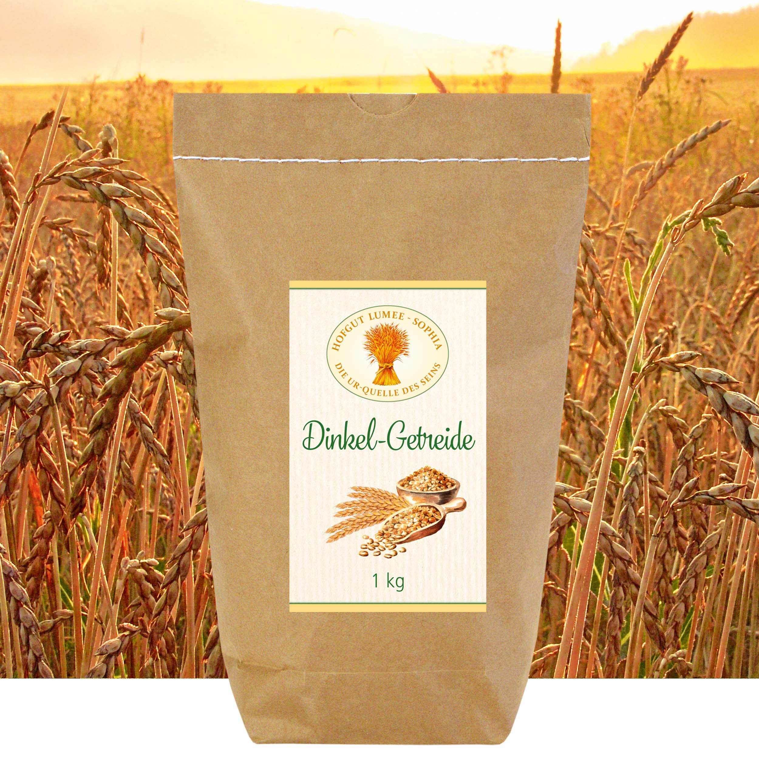 Dinkel-Getreide aus biologischem Anbau 1 kg